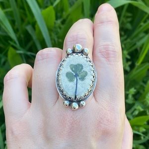 Artisan handmade Clover ring
